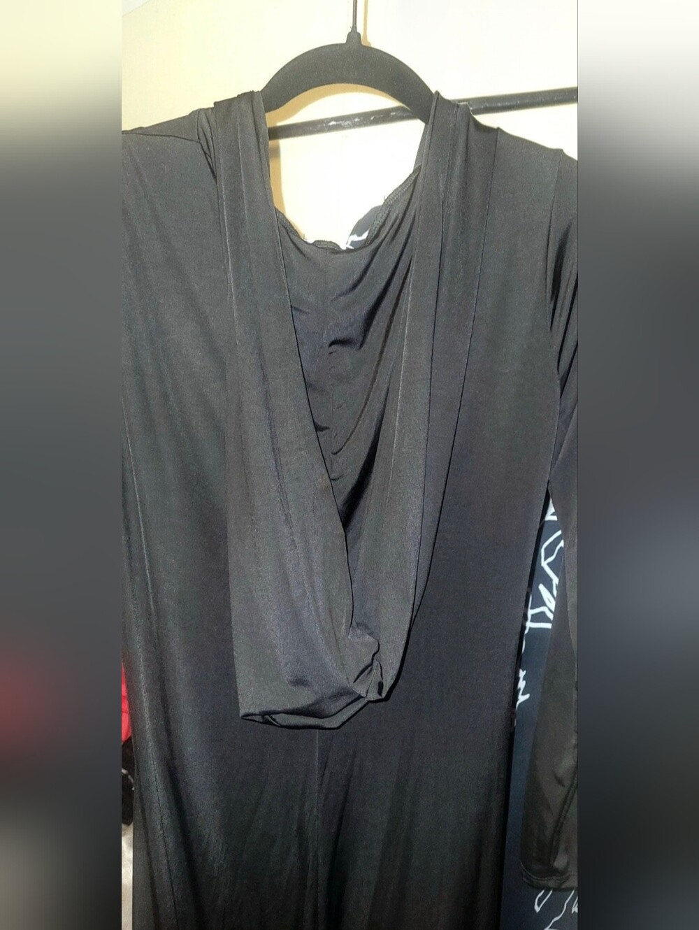 Fashion Nova deep down hooded maxi dress sexy blk morticia Addams vibe 1X NWT - Picture 14 of 17